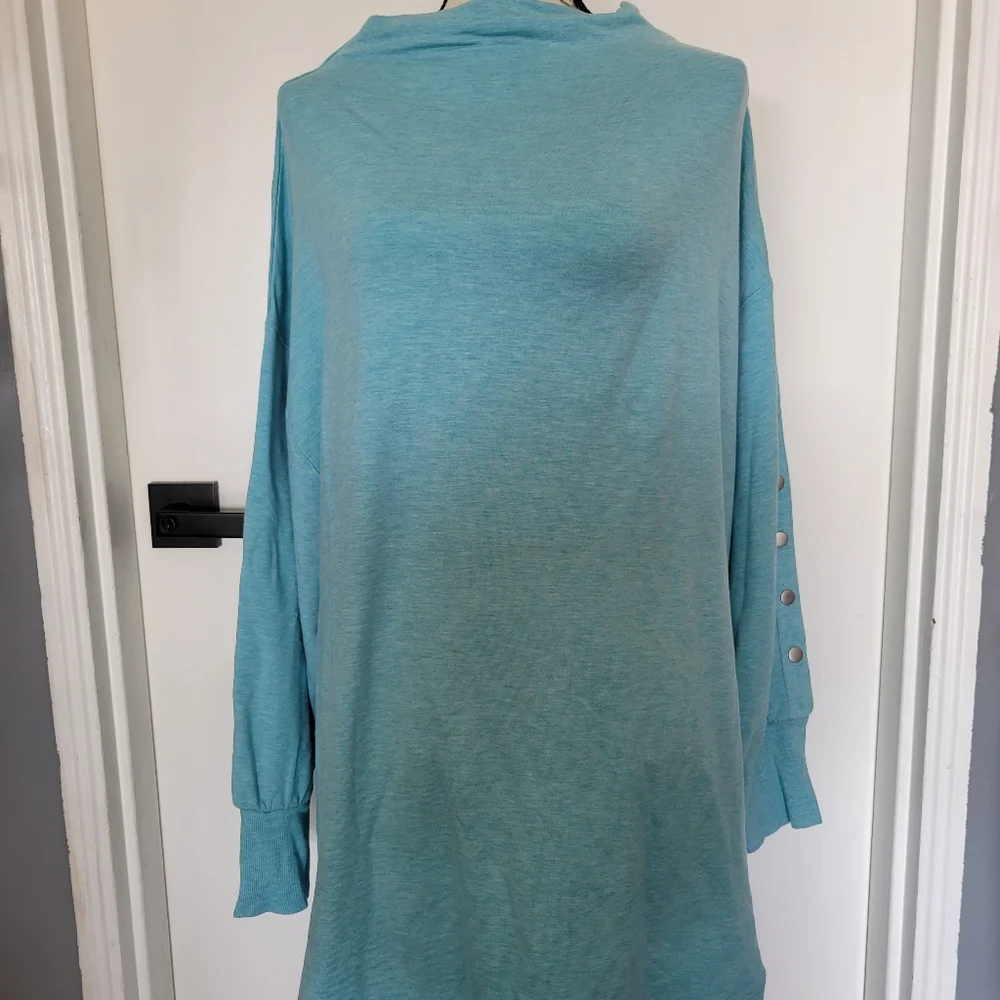 NWOT Soft Surroundings Arley Tunic Pullover Sweater Top Long Snap‎ Sleeve XXL